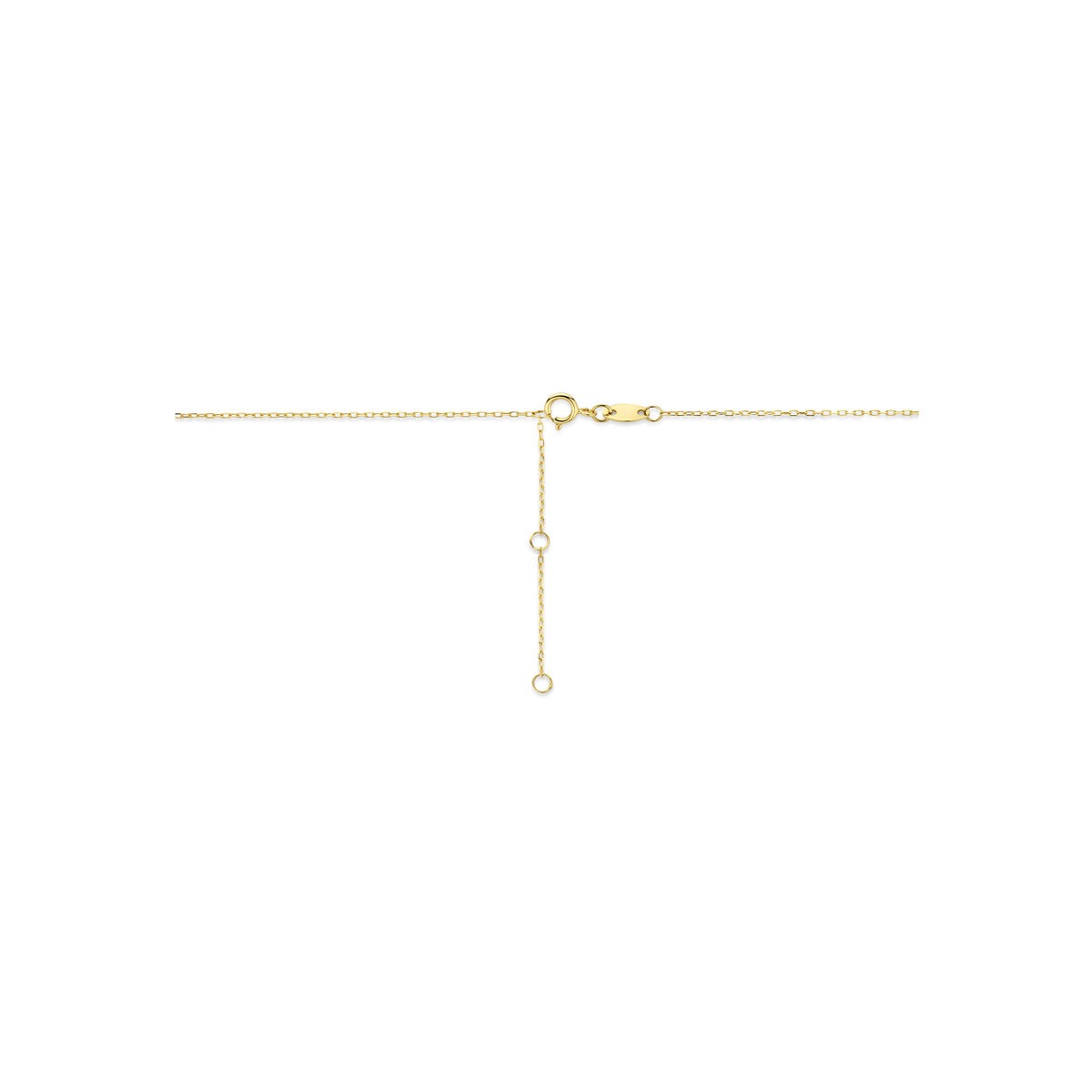 14K Gelbgoldkette mit synthetischen Edelsteinen