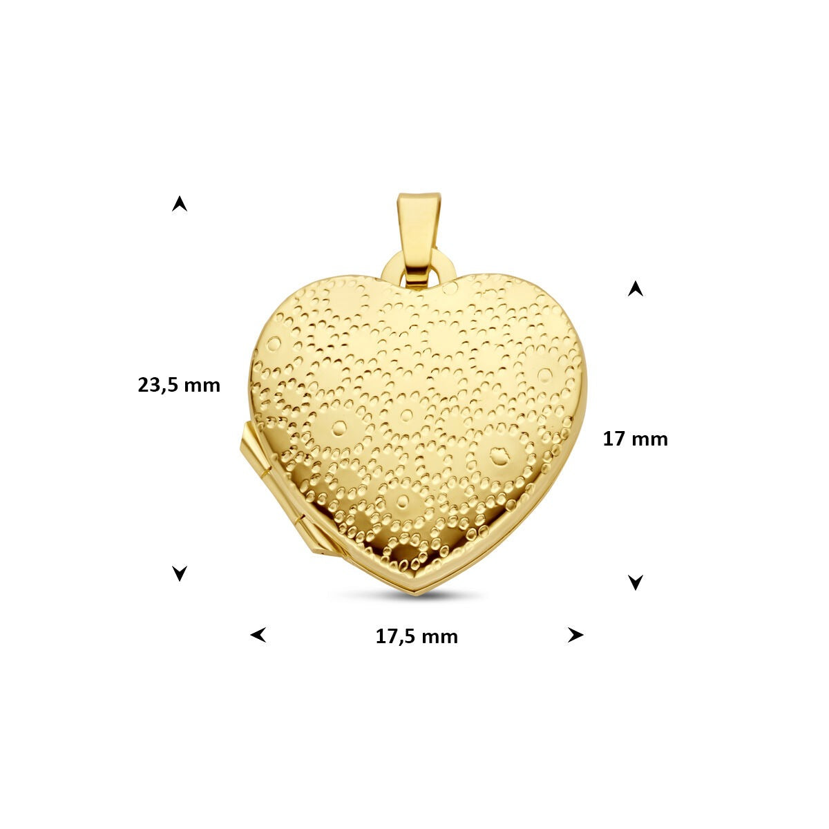 14 Karat Gelbgold Herzmedaillon mit Gravur – Romantik und Erinnerung in Einem