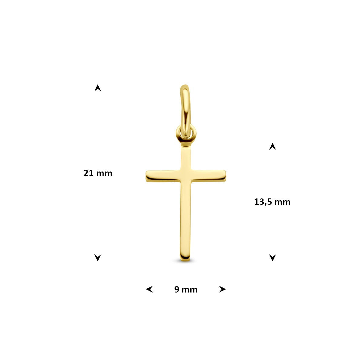 9 K Gelbgold-Kreuzanhänger