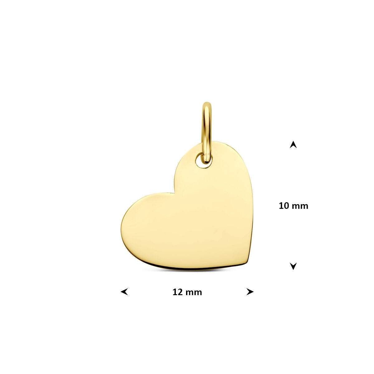 9K Gelbgoldkette mit Herzanhänger