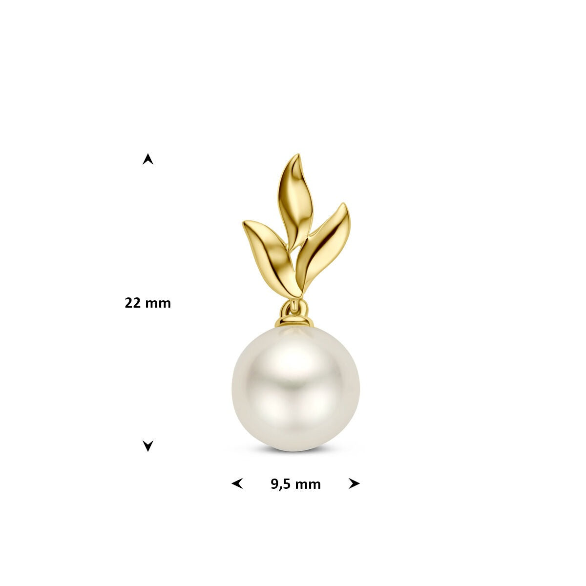 14k Gelbgold-Anhänger mit Perle