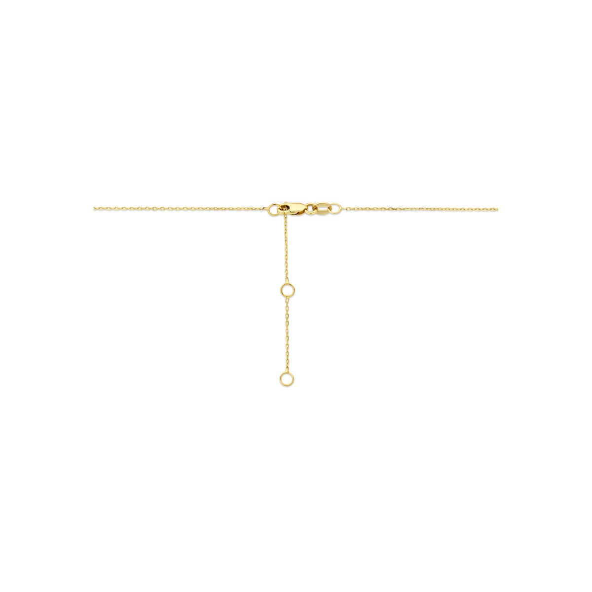 14k Gelbgoldkette mit herzförmigem, im Labor gezüchtetem Diamant 0.30ct