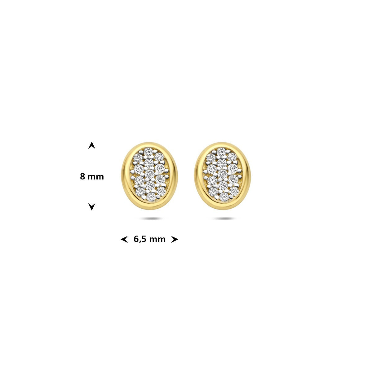14k Gelbgold Ohrstecker mit Zirkonia