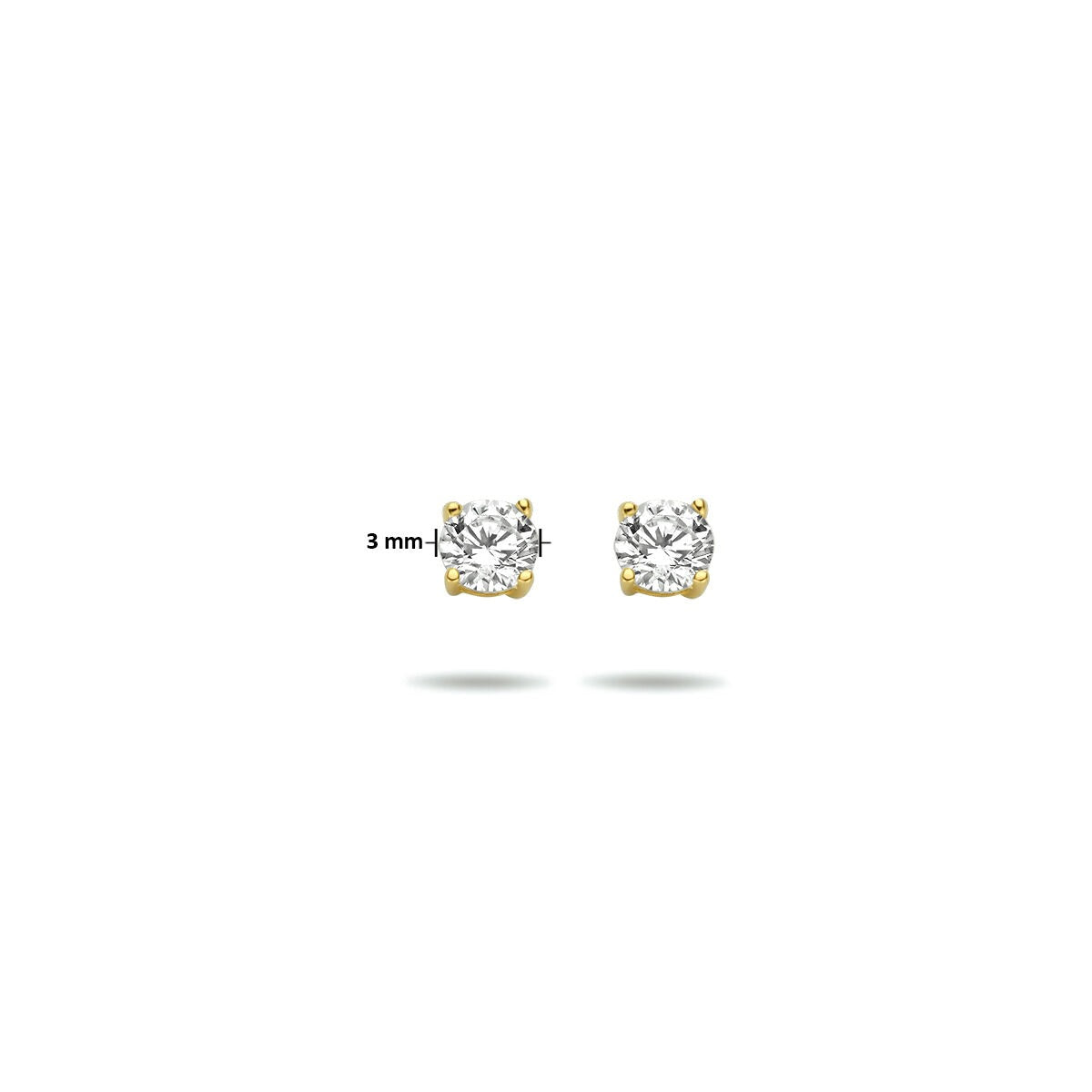 9k Gelbgold Ohrstecker mit Zirkonia