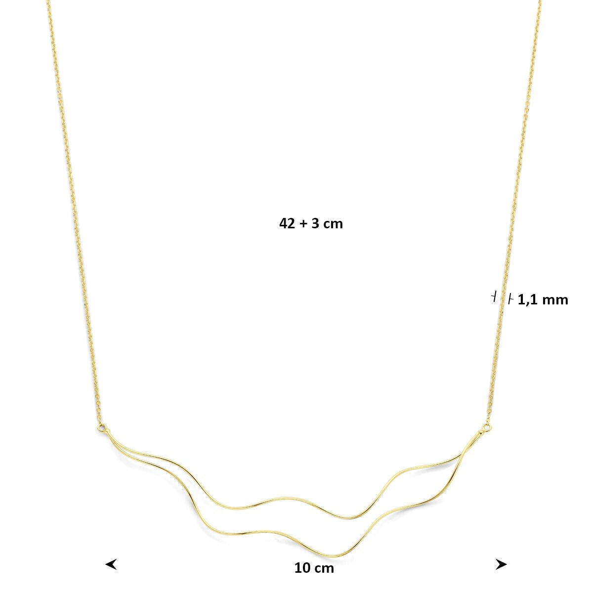 14k Gelbgold Collier