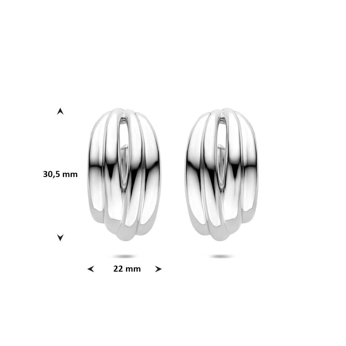 Rhodinierte Silberohrstecker Damen