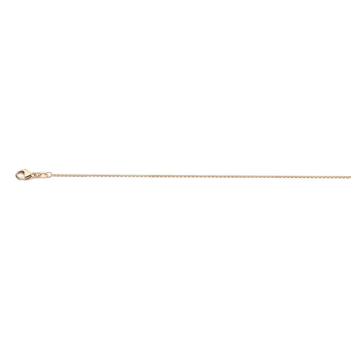 18 Karat Roségold Damenhalskette – Ankerkette 45 cm