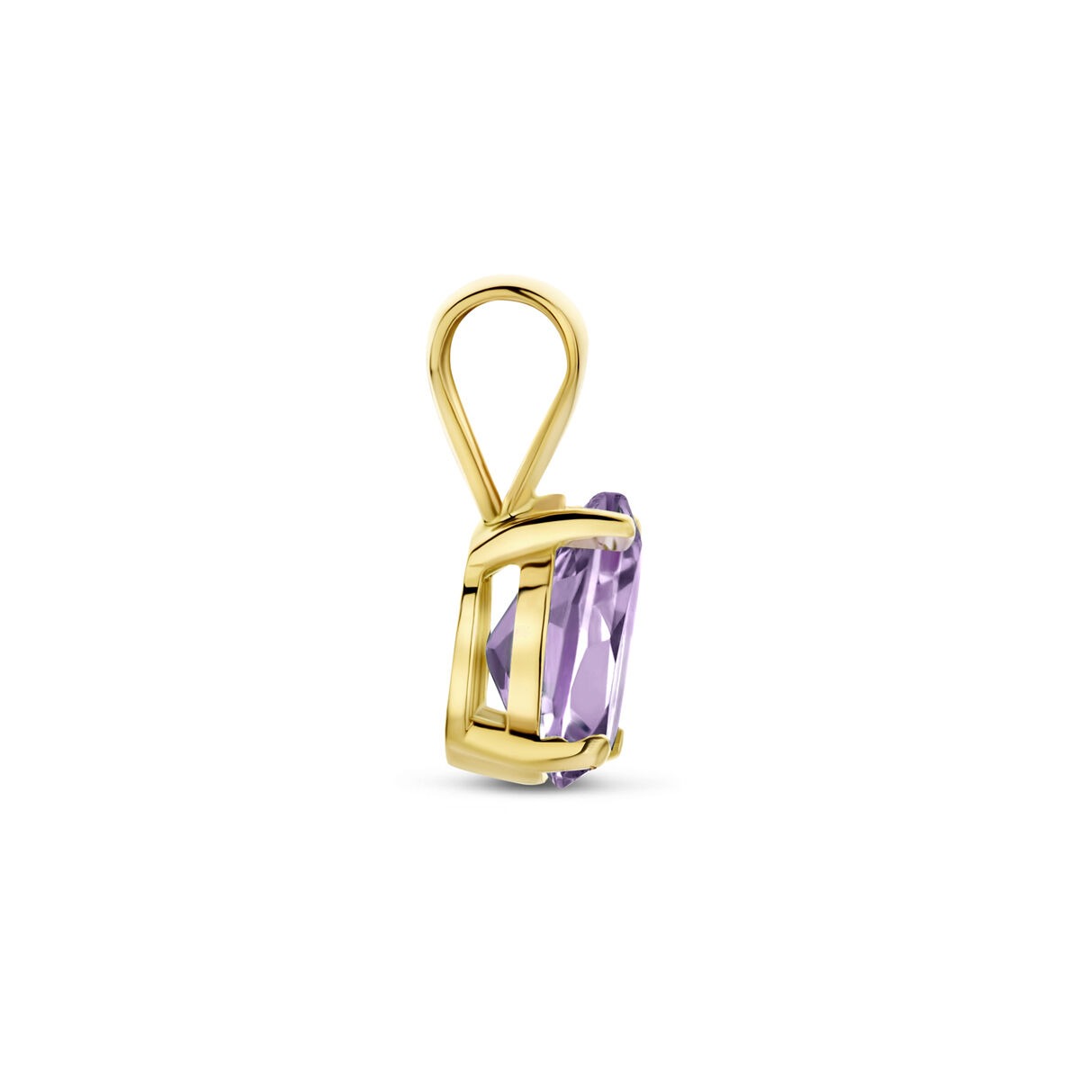 14 Karat Gelbgoldanhänger mit Amethyst