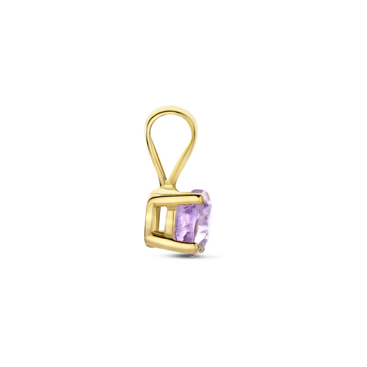 14K Gelbgoldanhänger mit Amethyst