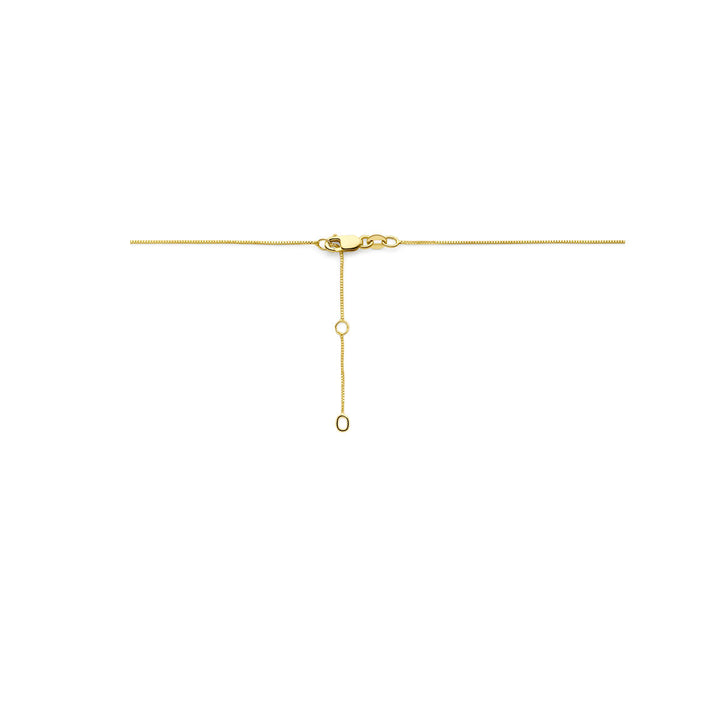 Halskette London Blue Topas und Diamant 40 – 42 – 44 cm 0,02 ct H SI 14 K Gelbgold