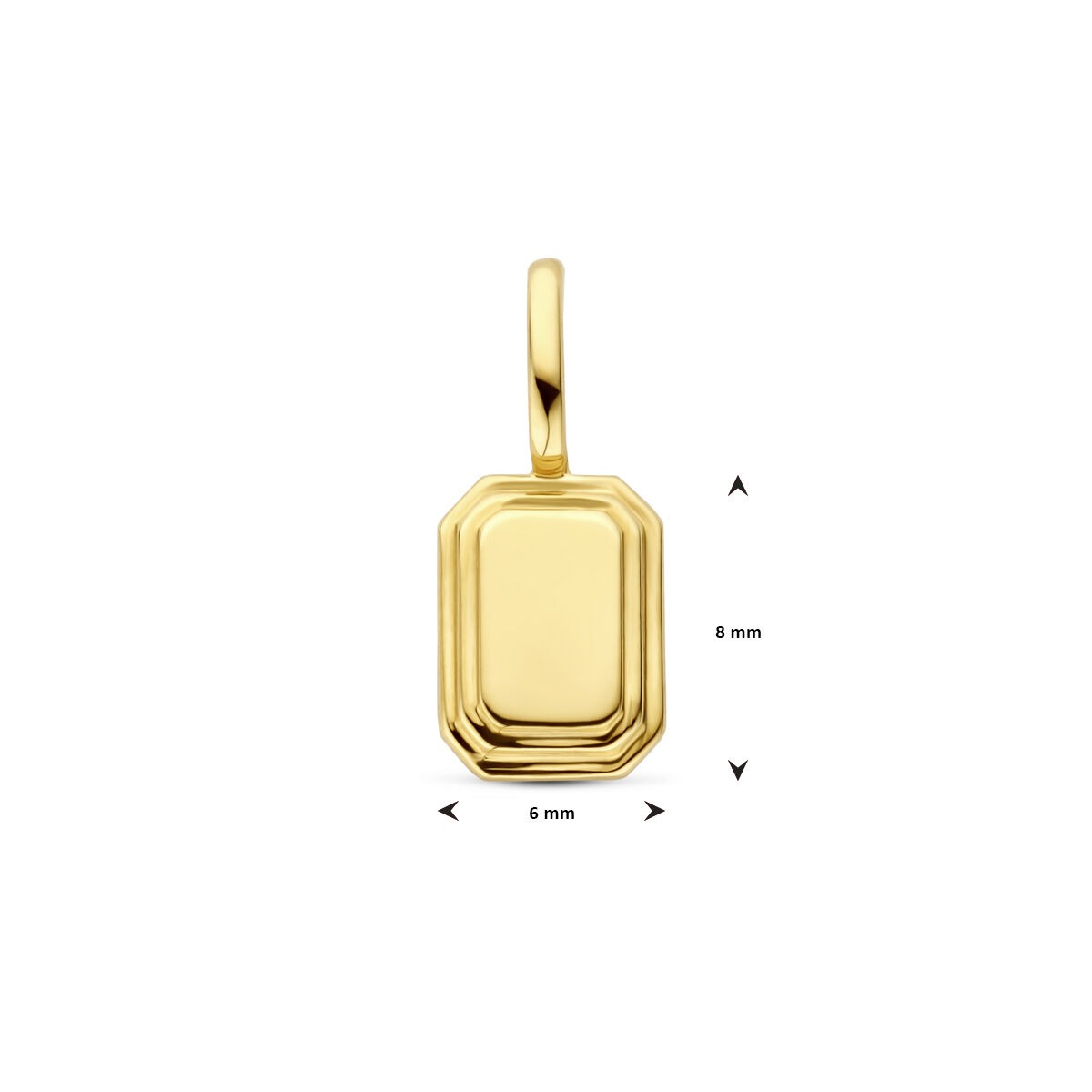14k Gelbgold-Gravuranhänger – elegant und persönlich im Miniaturformat