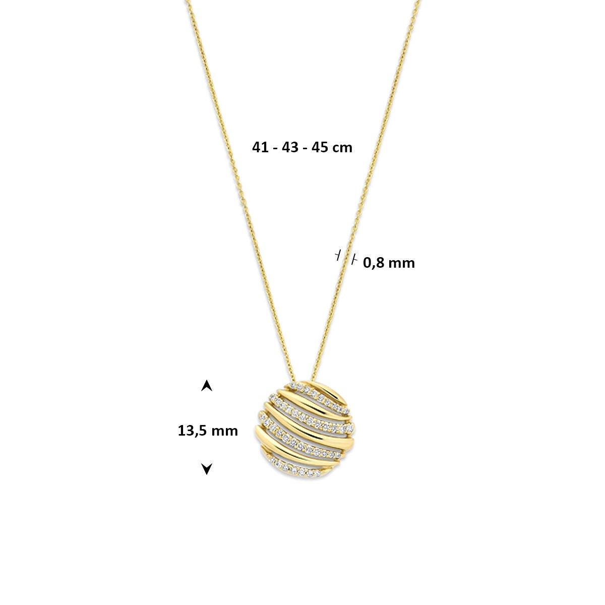 14kt Gelbgoldkette mit Diamant 0.15ct