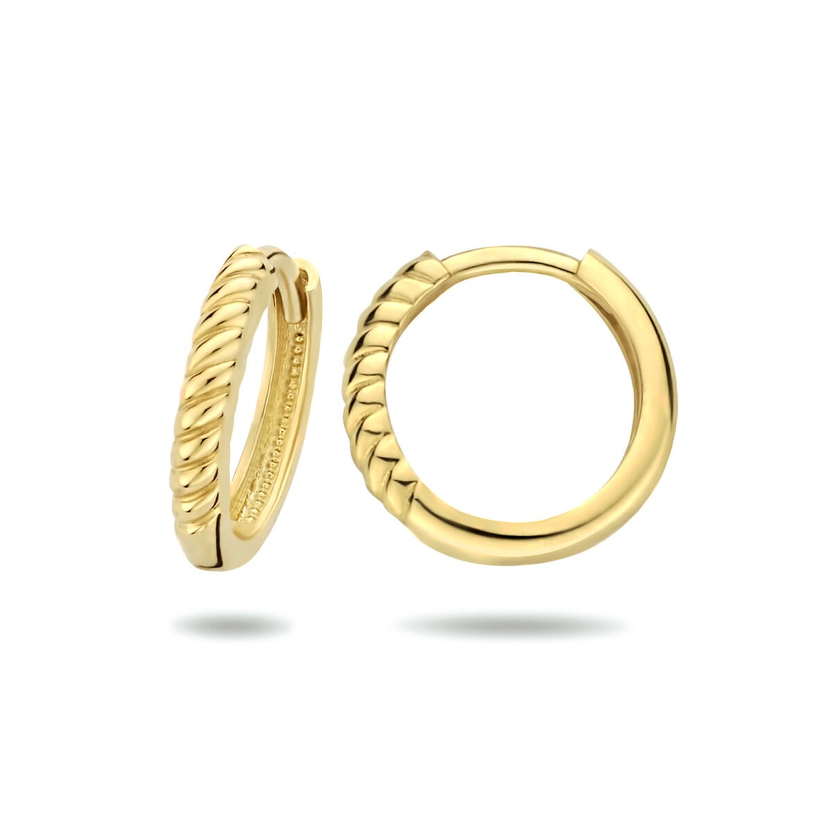 9k Gelbgold Klappcreolen 13 mm