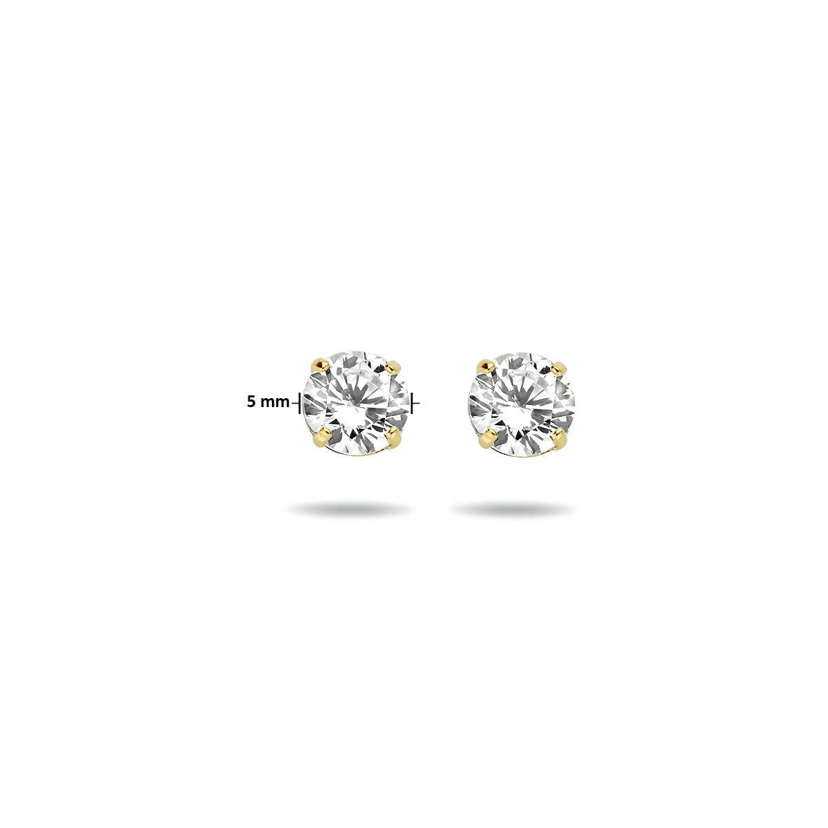 9K Gelbgold-Ohrstecker mit Zirkonia