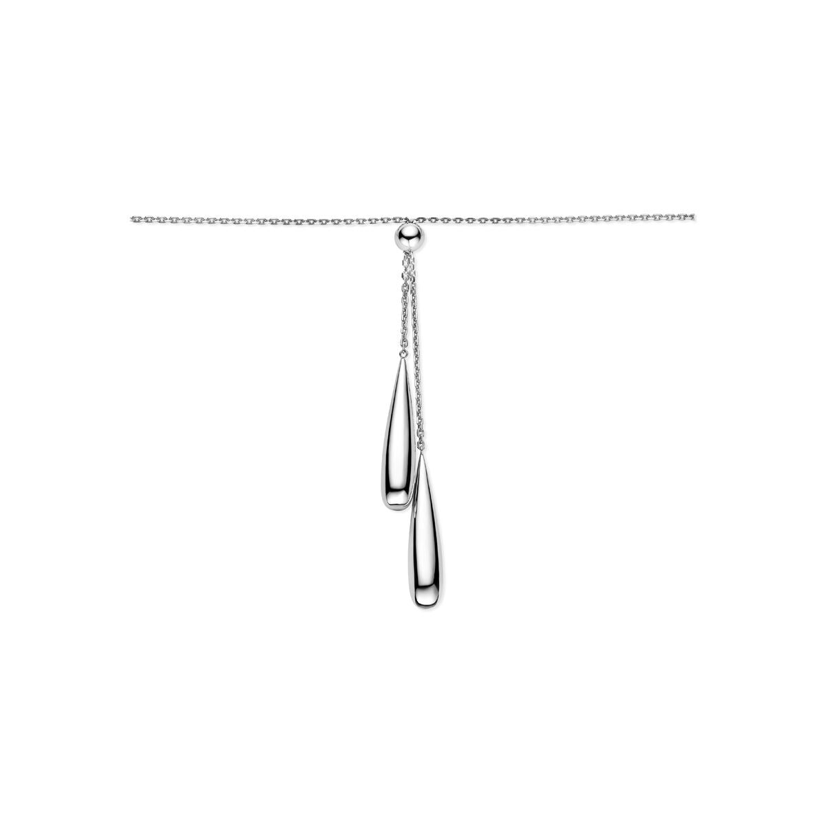 925er Silber Y-Kette mit Tropfenanhängern