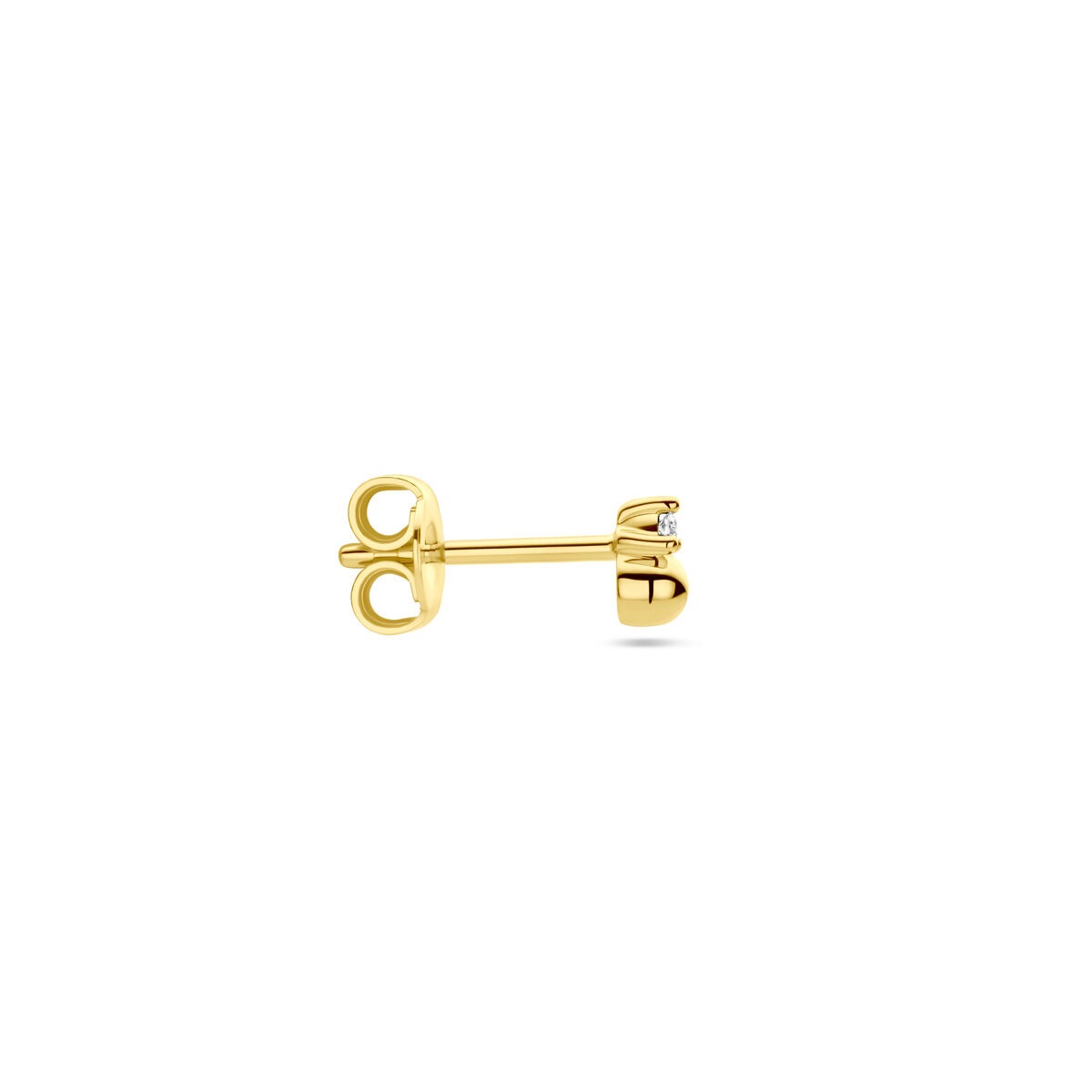 14k Gelbgold Ohrstecker mit Diamant – einzeln verkauft