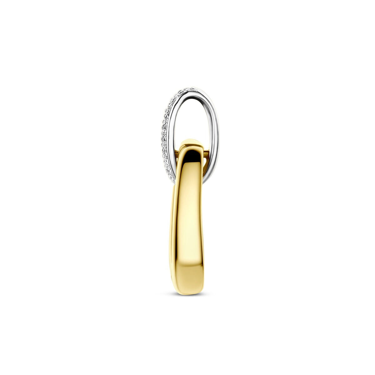 14k Bicolor Goldanhänger mit Diamant 0,07 ct
