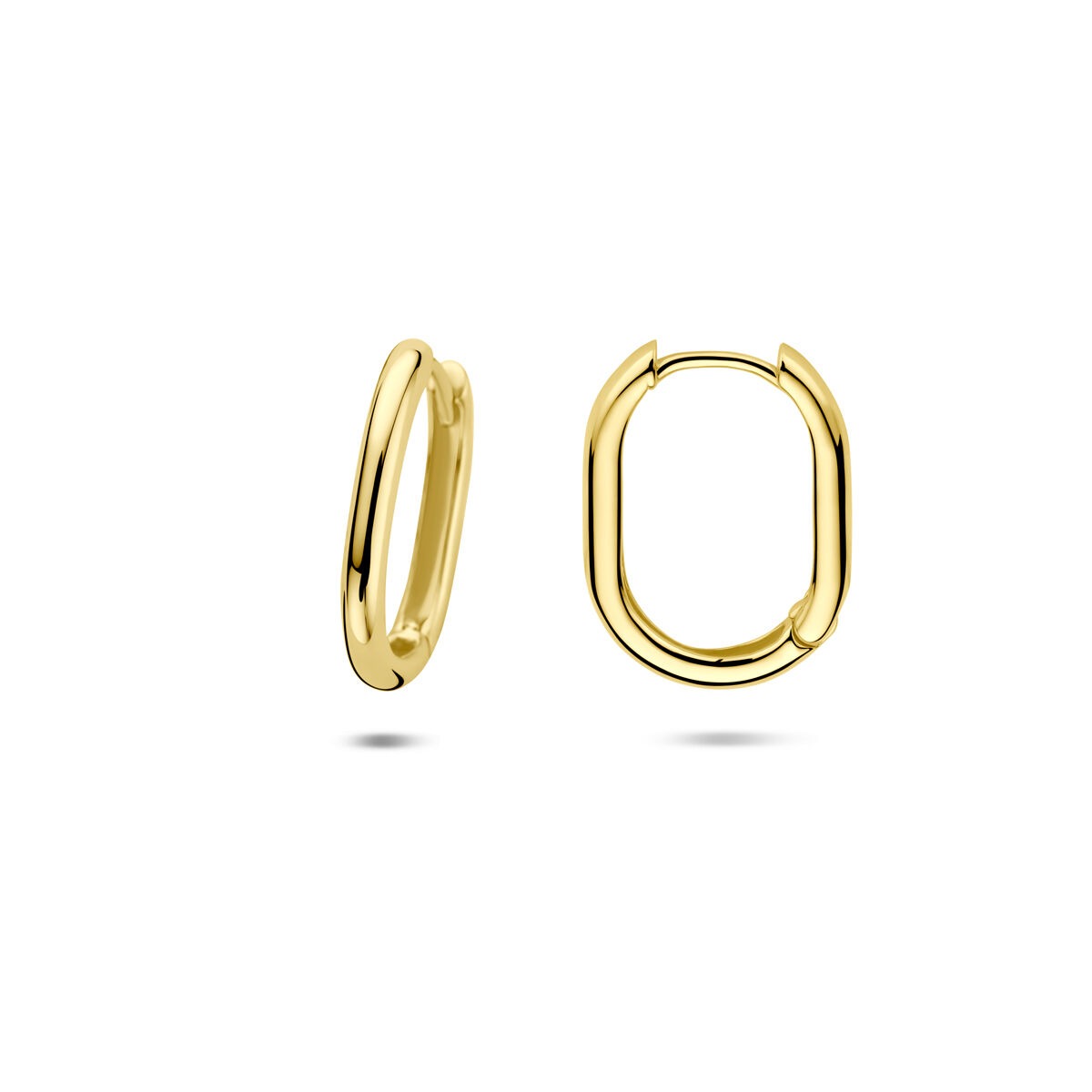 Goldene Klappcreolen – 14 Karat Gelbgold