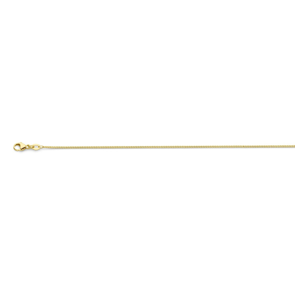 18k Gold Damen Halskette – Gourmette Collier 45 cm