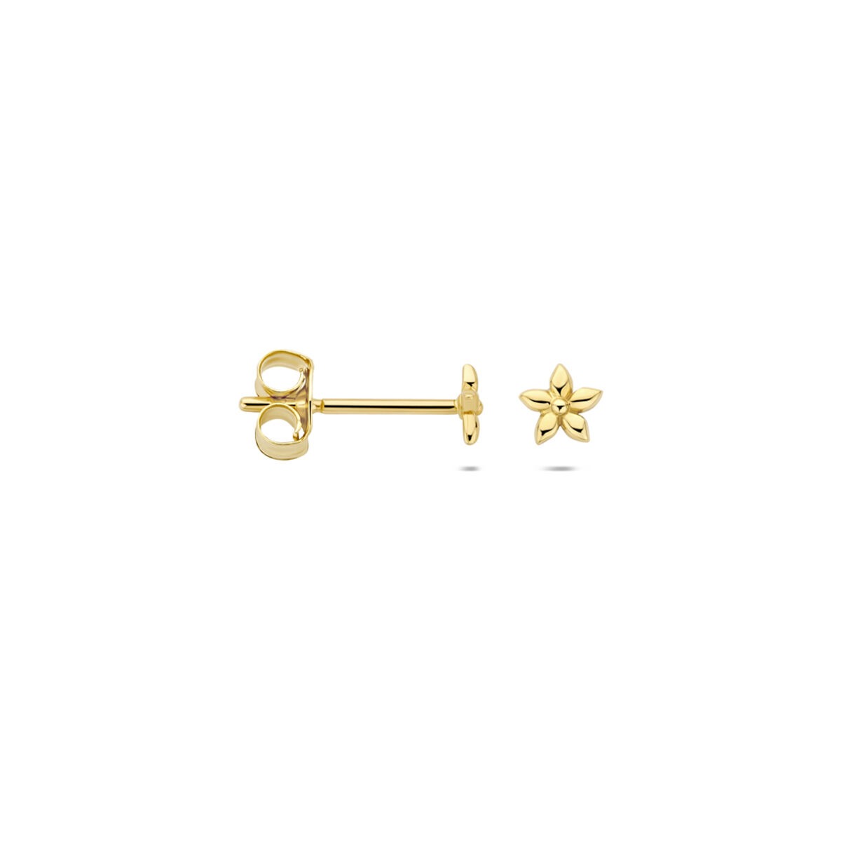 14k Gelbgold Ohrstecker Blüte