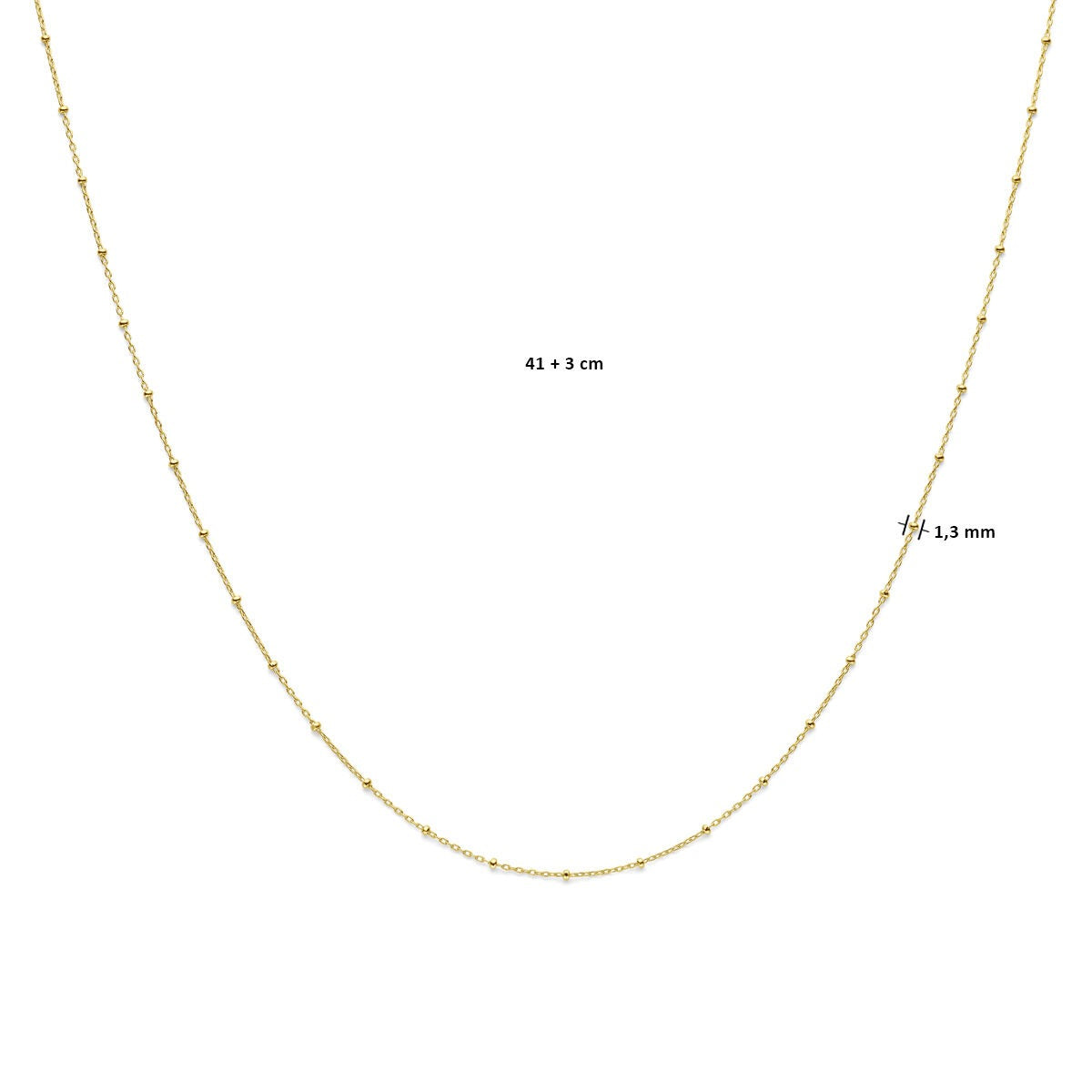 Gelbgoldkette mit Kügelchen-Ankerkettengliedern