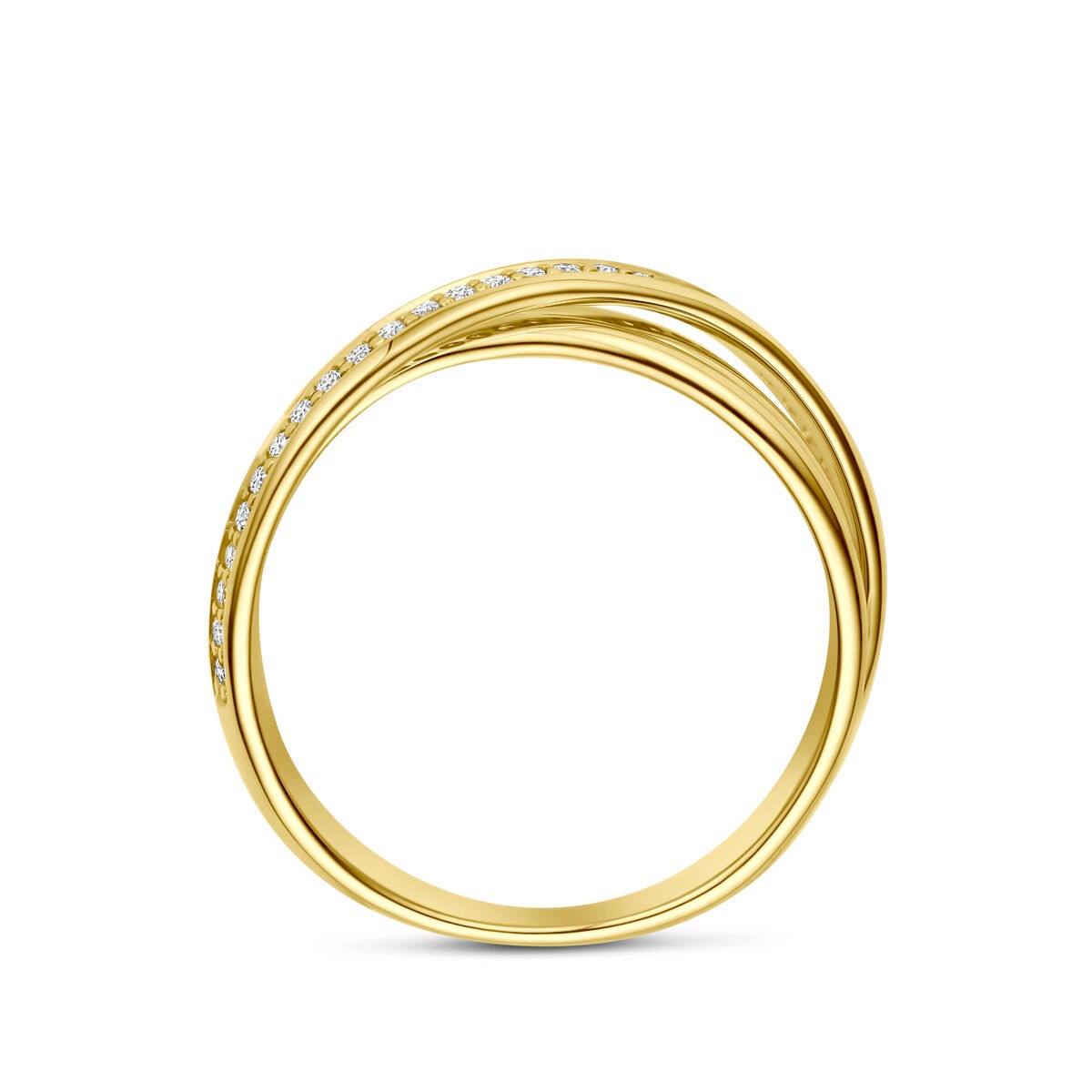 14 Karat Gelbgold Allianzantrag mit Diamant 0,16 ct