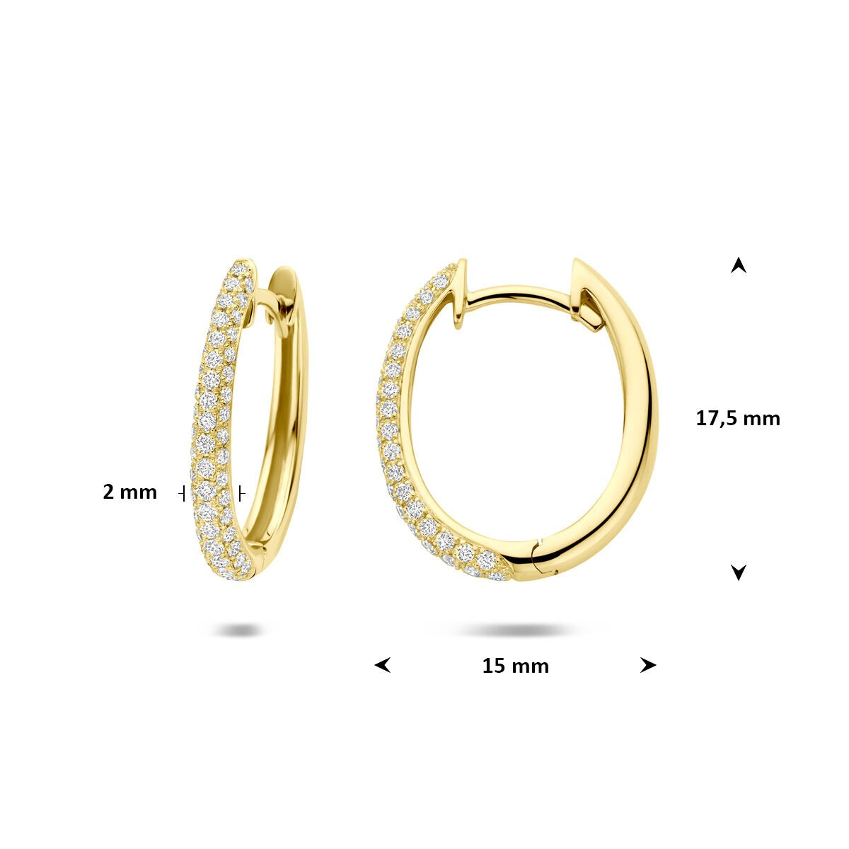 14 Karat Goldohrringe mit Diamant