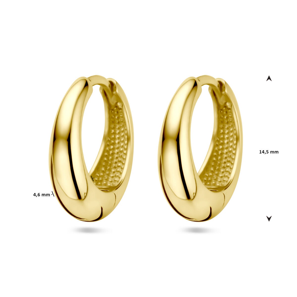 14k Gold Damen Klappcreolen – 14.5 mm