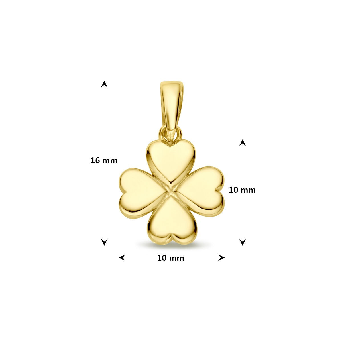 14 Karat Gelbgold Kleeblatt-Anhänger – Glücksbringer in Gold