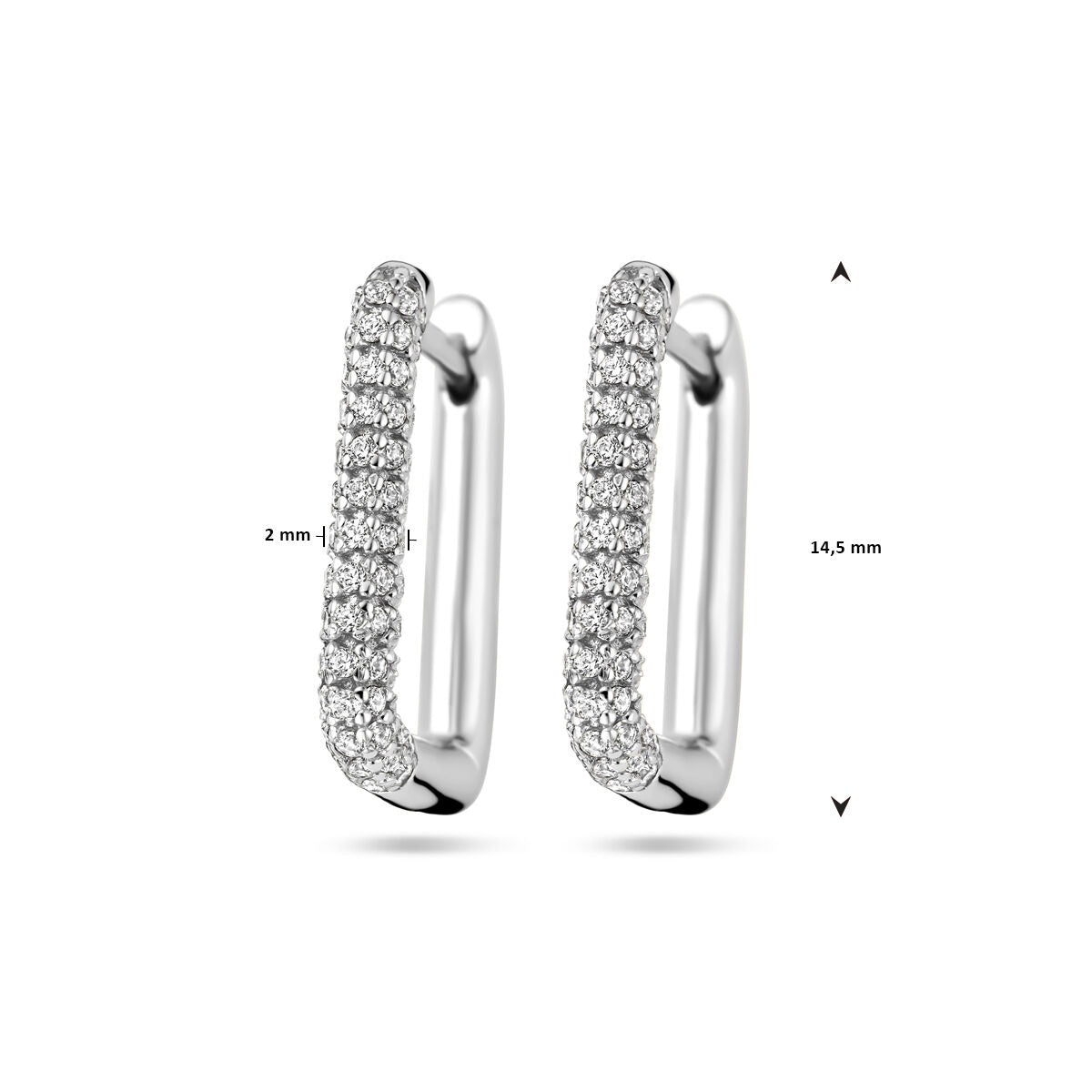 Ohrhänger Zirkonia Silber rhodiniert