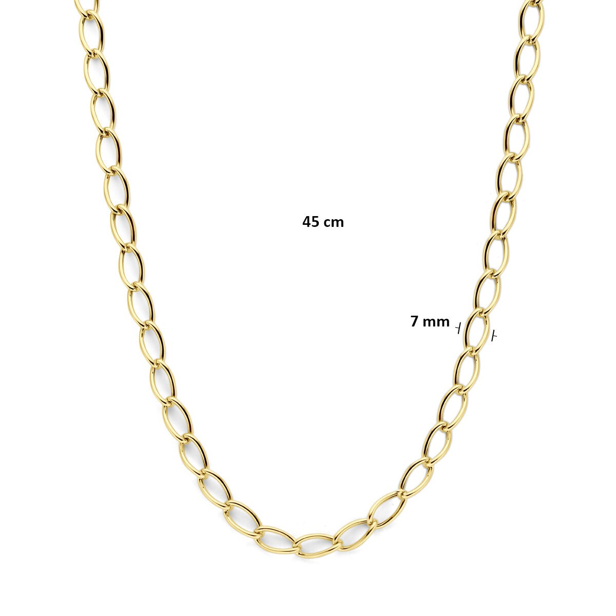 14 Karat Gelbgold Ankerkette Damen