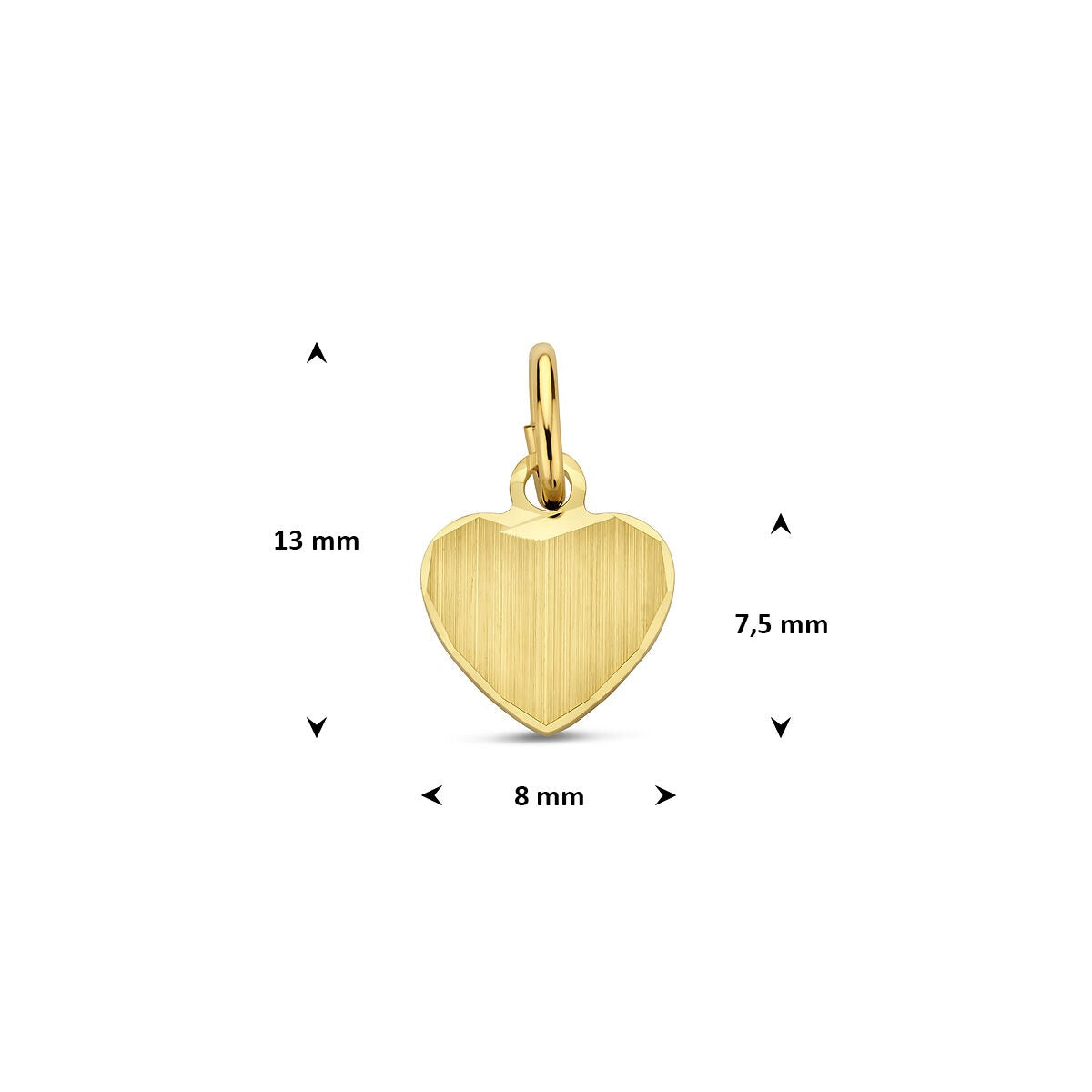 9k Gelbgold Herz Gravuranhänger