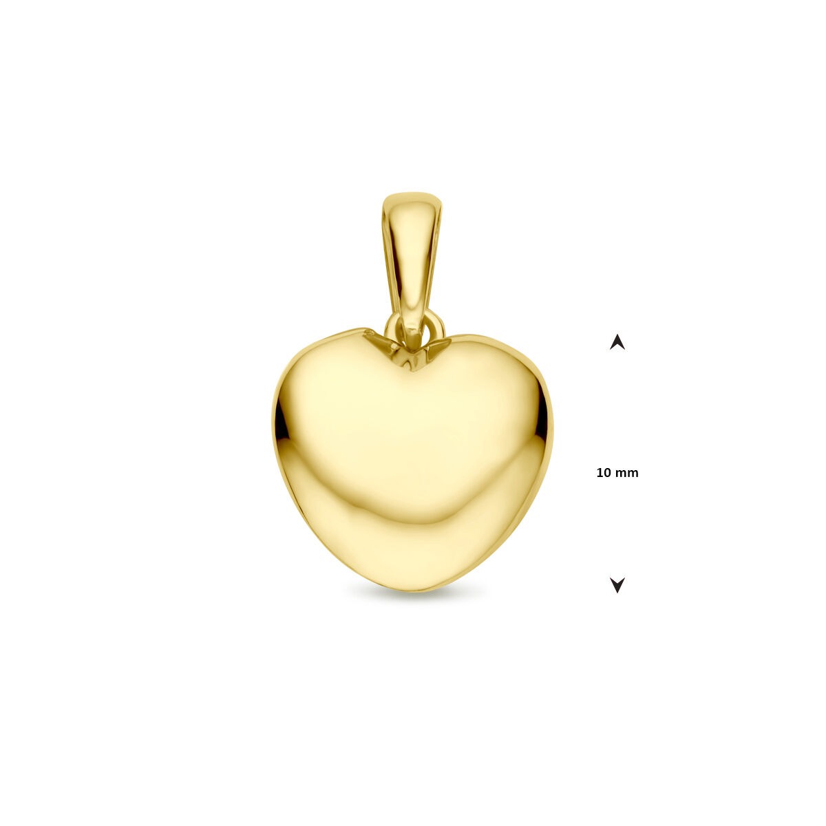 14k Gelbgold-Herzanhänger – Symbol für Liebe und Eleganz