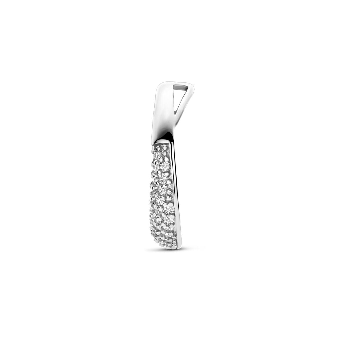Silberanhänger mit Zirkonia-Pavé – rhodiniertes 925er Silber
