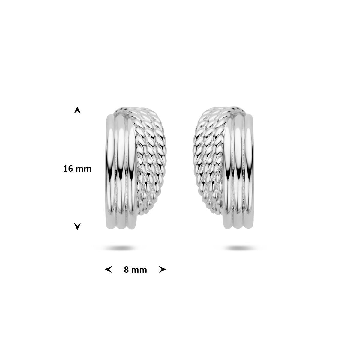 Rhodinierte Silberstecker-Ohrringe