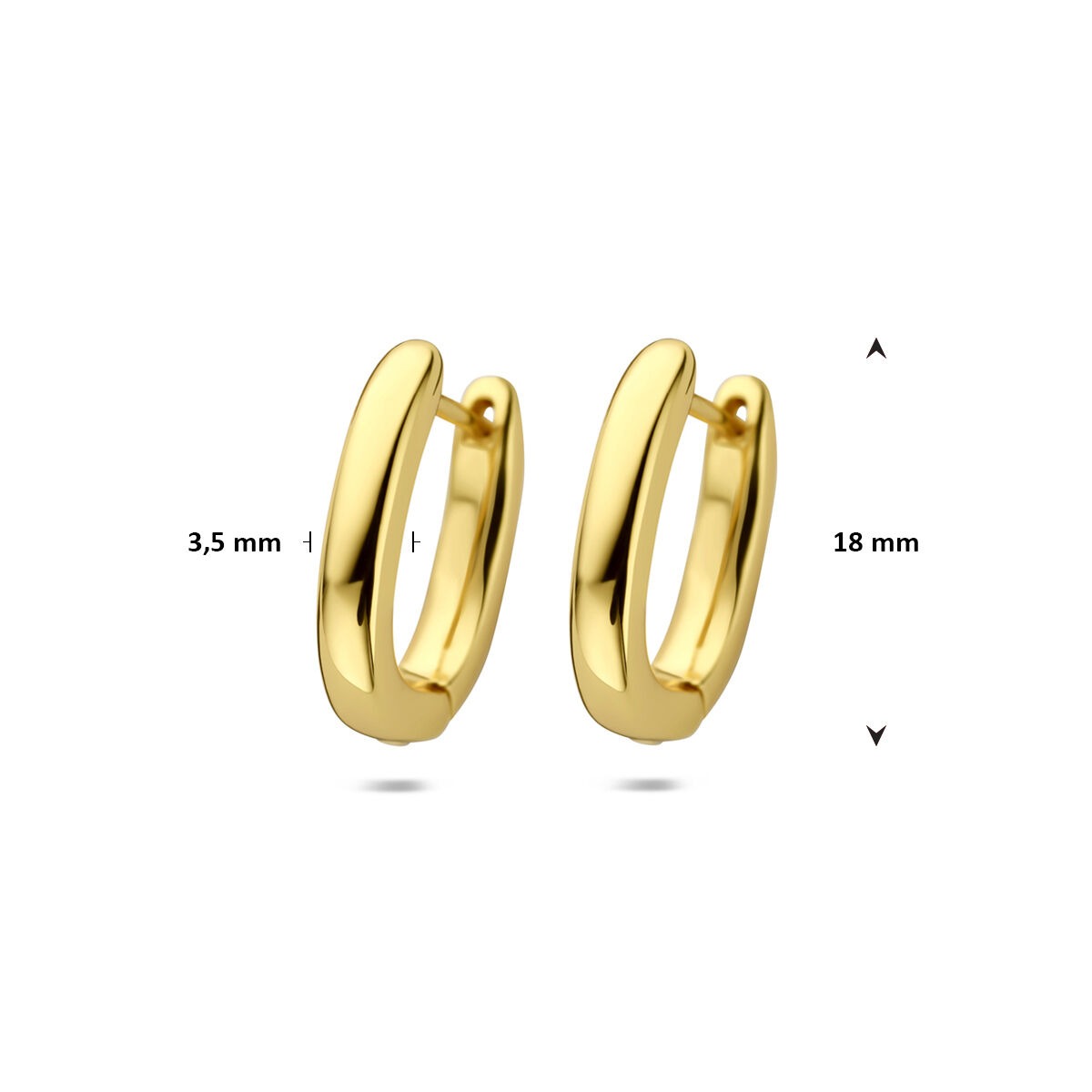 Vergoldete Klappohrringe aus Sterlingsilber – klassische Form in goldenem Glanz