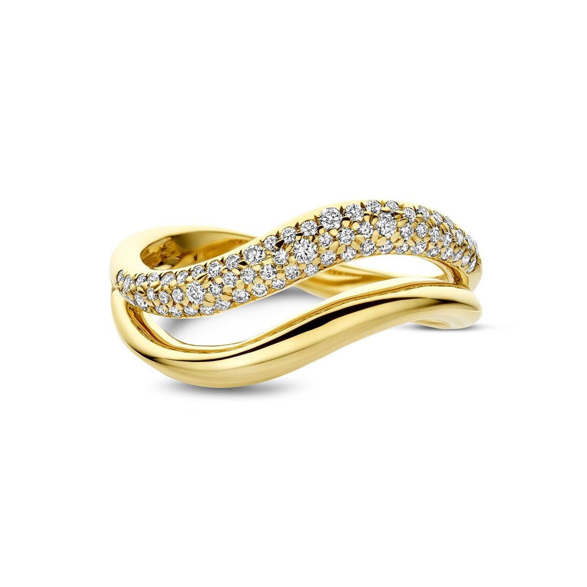 14k Gelbgoldring mit Diamant 0.32ct