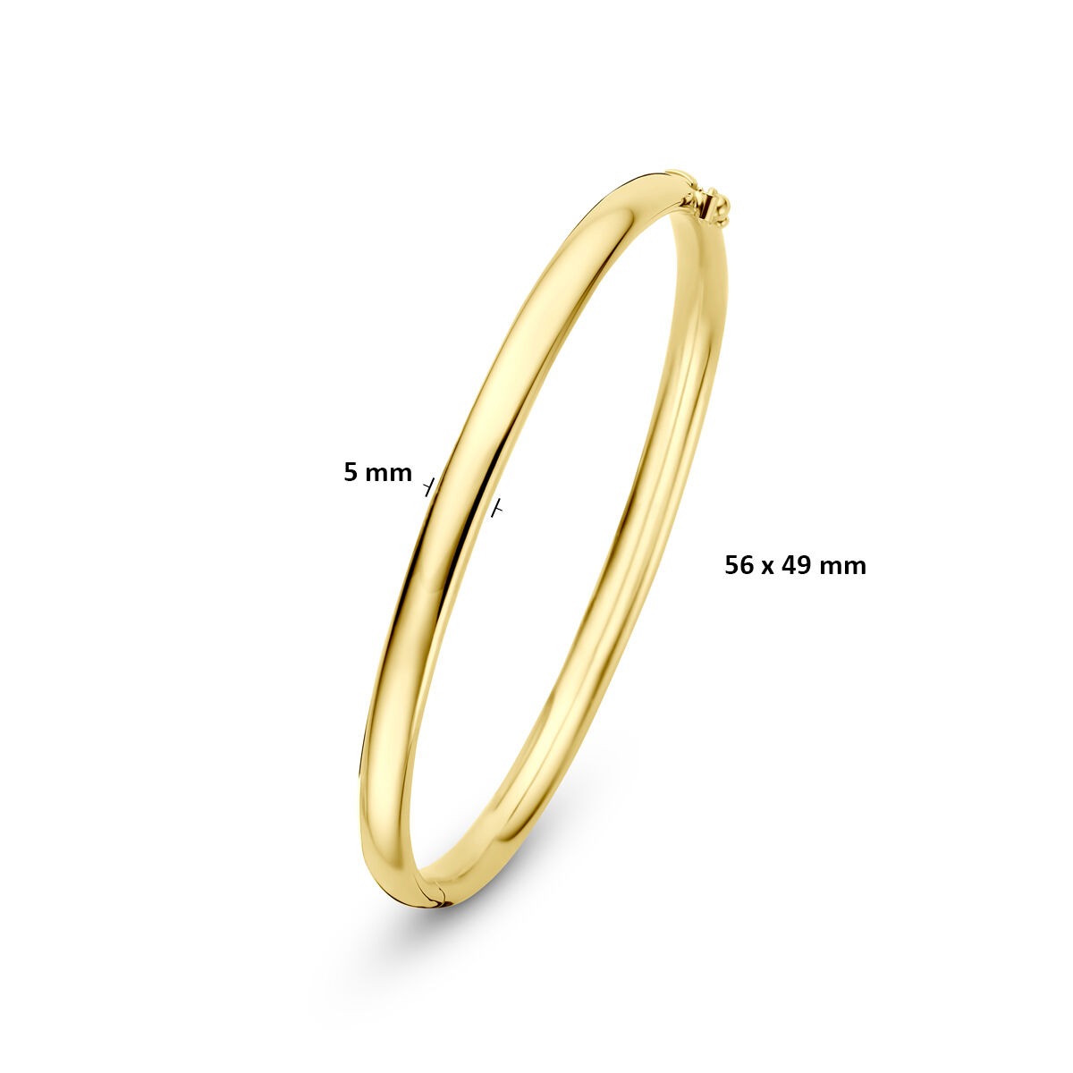 14k Gelbgold Silgold Armreif 5 mm Damen