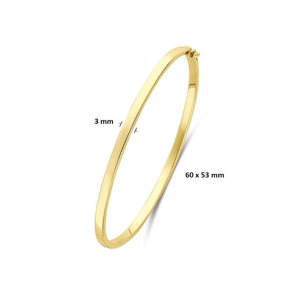 14k Gelbgold-Armreif mit Silberkern