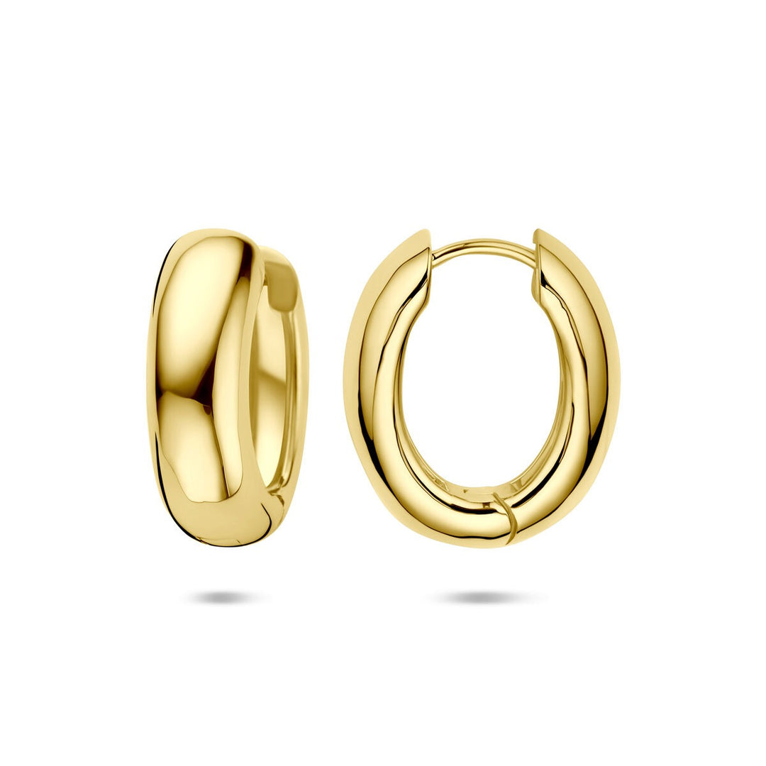 Verguld zilveren klapoorringen dames – 20 x 17 mm