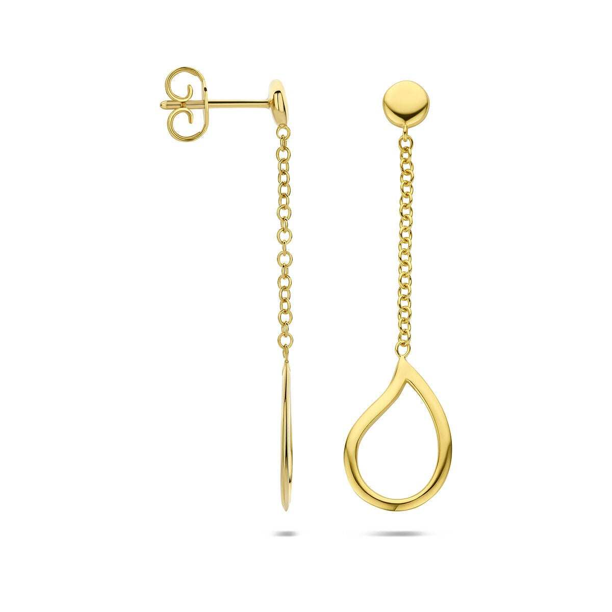 Goldene Ohrhänger Tropfenform – 14k Gelbgold