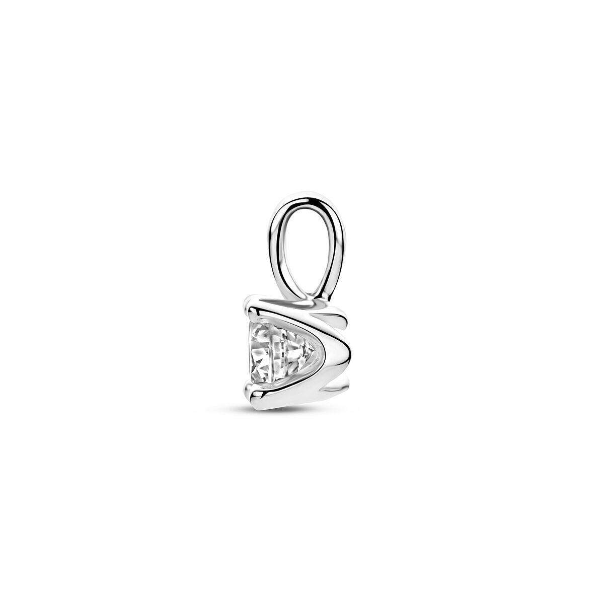 Silberanhänger mit Zirkonia – rhodiniertes 925er Silber