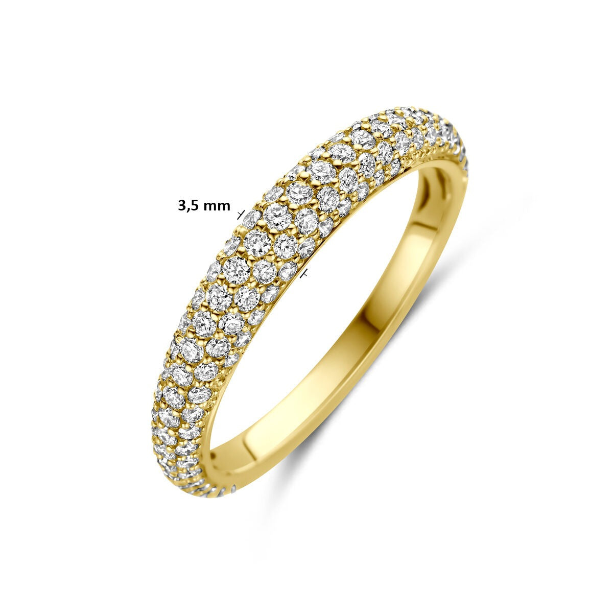 14k Gelbgoldring mit Diamant