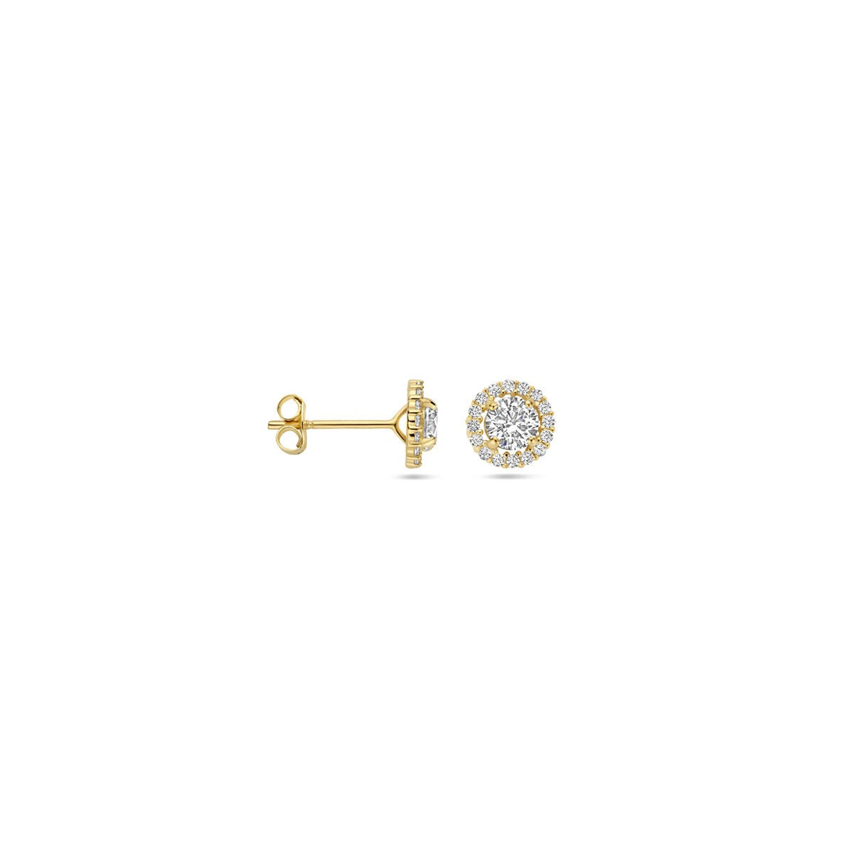 9k Gelbgold Ohrstecker mit Zirkonia