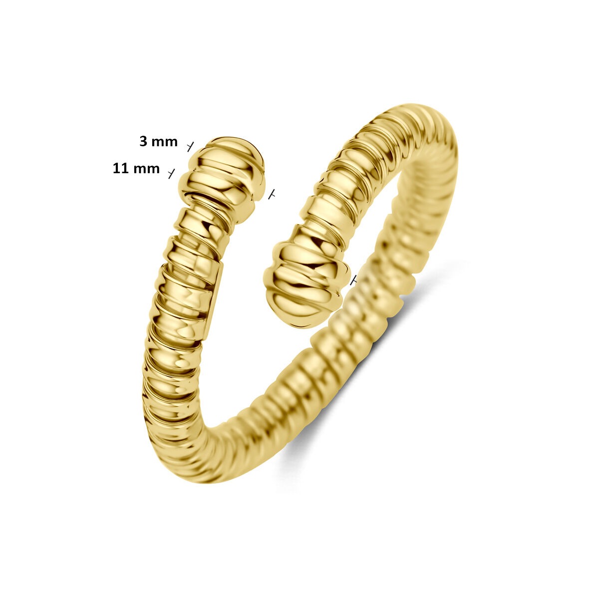 14k Gelbgoldring 11 mm Damen