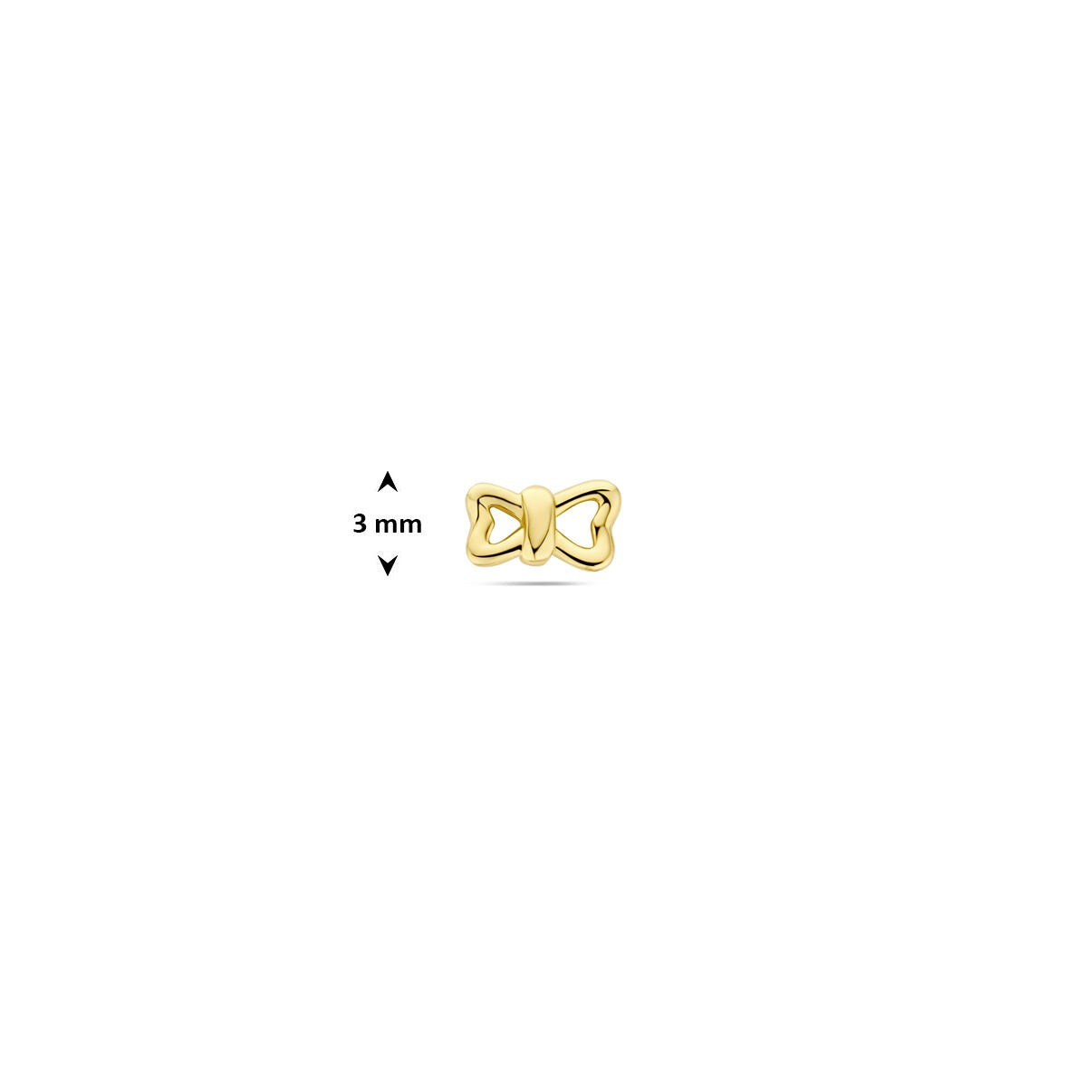 14 Karat Gelbgold Flat Back Piercing Schleife – pro Stück