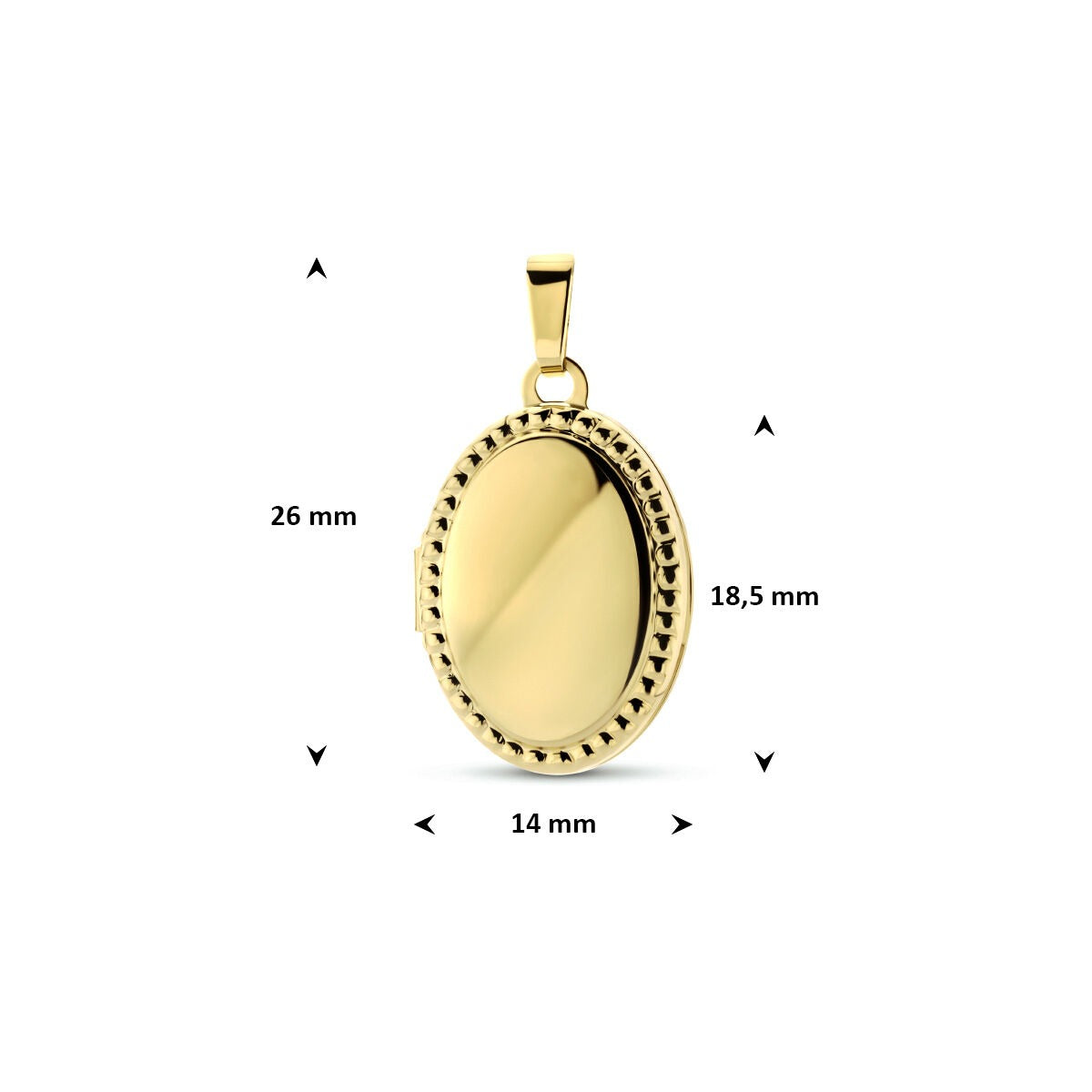 9k Gelbgold Medaillon oval