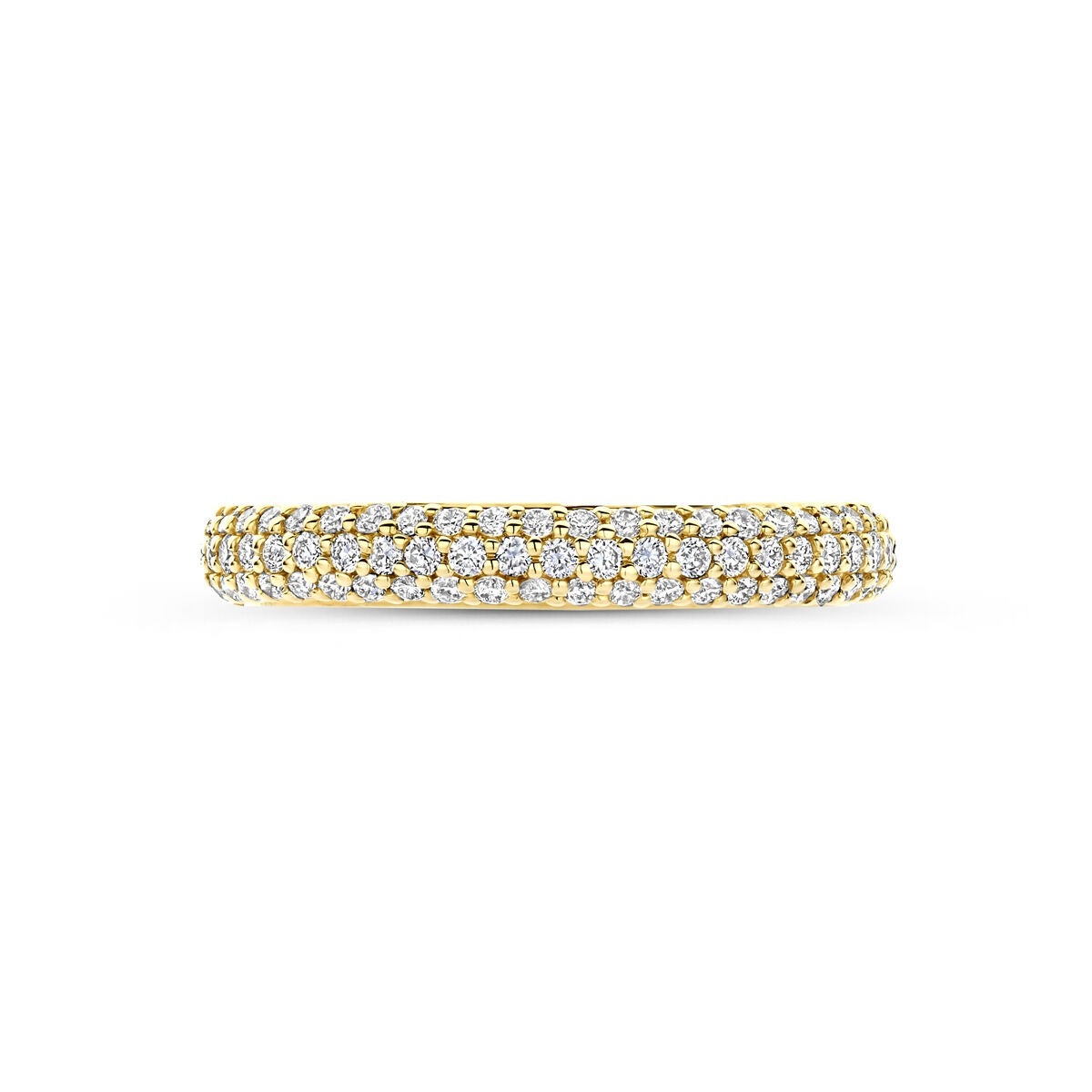 14 Karat Gelbgoldring mit Laborgezüchtetem Diamant 0.48 ct