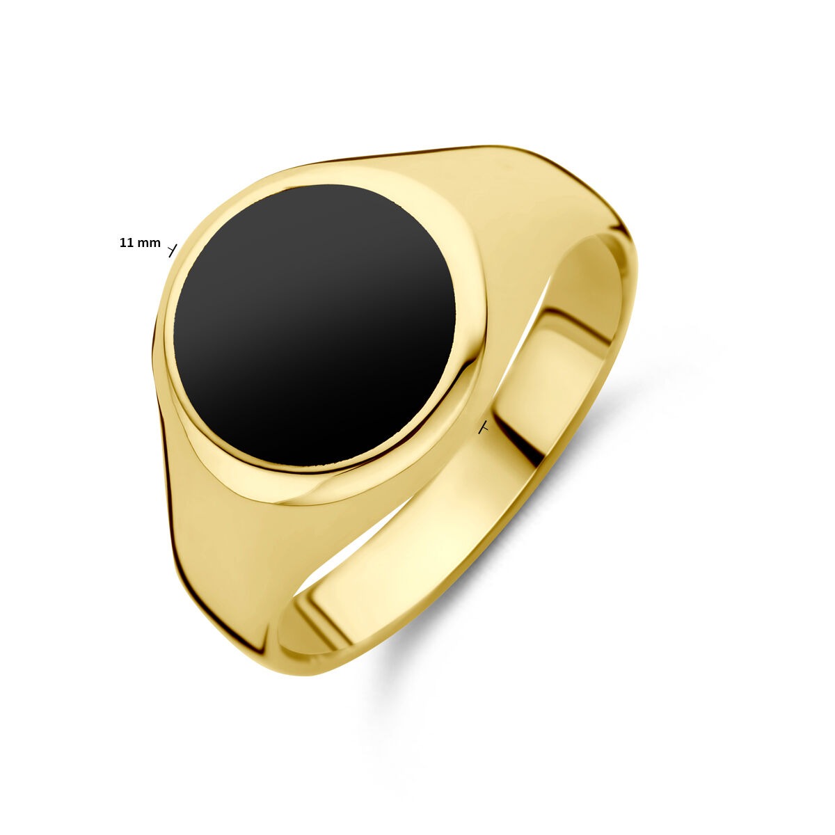 14k Gelbgoldring mit Onyx