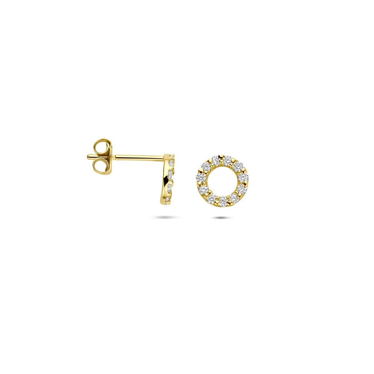 9K Gelbgold Ohrstecker mit Zirkonia